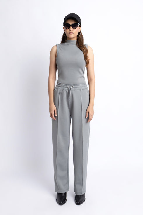 The Grey Mock Neck Tank Top